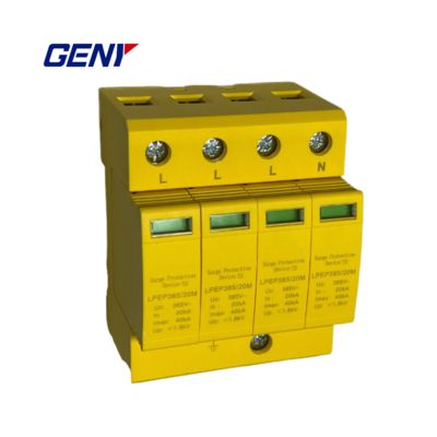 Goede prijs LPEP 385/20M Series Surge Protective Device with 385V Max Continuous Voltage 35mm Rail Mounting and Up≤1.8kV Protection Level online